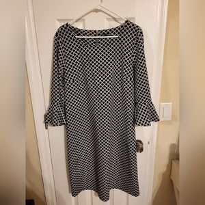 Black and white Nina Leonard dress